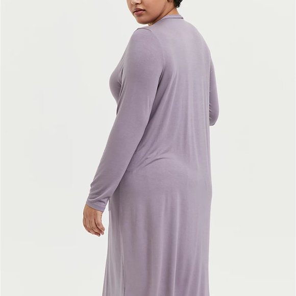 🆕SUPER SOFT SLATE GREY LONGLINE CARDIGAN - Picture 3 of 4